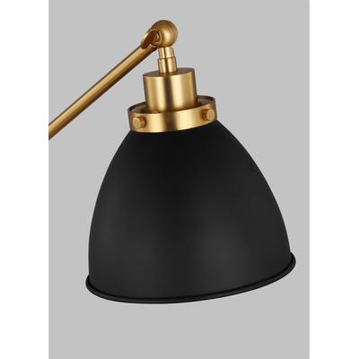 Generation Lighting Designers - Wellfleet Dome Desk Lamp - Midnight Black/Burnished Brass - CT1101MBKBBS1