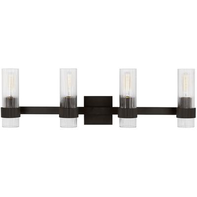 Generation Lighting Designers - Geneva 4-Light Vanity Fixture - Aged Iron - CV1024AI