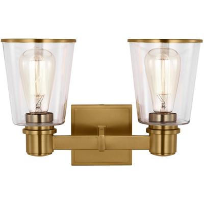 Generation Lighting Designers - Alessa 2-Light Vanity Fixture - Burnished Brass - CV1032BBS