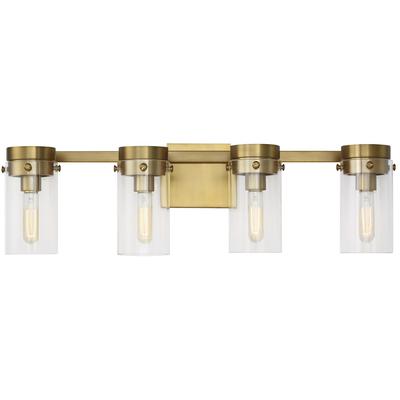 Generation Lighting Designers - Garrett 4-Light Vanity Fixture - Burnished Brass - CW1004BBS