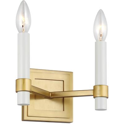 Generation Lighting Designers - Marston Double Wall Sconce - Burnished Brass - CW1222BBS