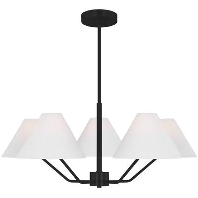 Generation Lighting Designers - Burke Medium Chandelier - Midnight Black - DJC1005MBK