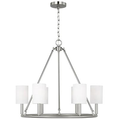 Generation Lighting Designers - Egmont Large Chandelier - Brushed Steel - DJC1086BS