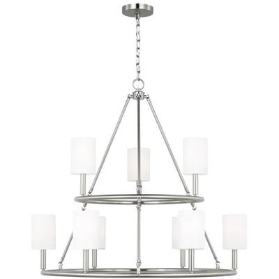 Generation Lighting Designers - Egmont Extra Large Chandelier - Brushed Steel - DJC1099BS