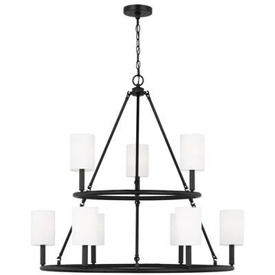 Generation Lighting Designers - Egmont Extra Large Chandelier - Midnight Black - DJC1099MBK