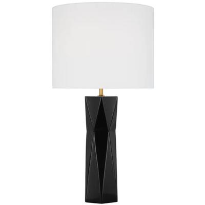 Generation Lighting Designers - Fernwood Medium Table Lamp - Gloss Black - DJT1061GBK1