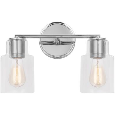 Generation Lighting Designers - Sayward 2-Light Bath Fixture - Chrome - DJV1002CH