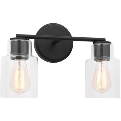 Generation Lighting Designers - Sayward 2-Light Bath Fixture - Midnight Black - DJV1002MBK