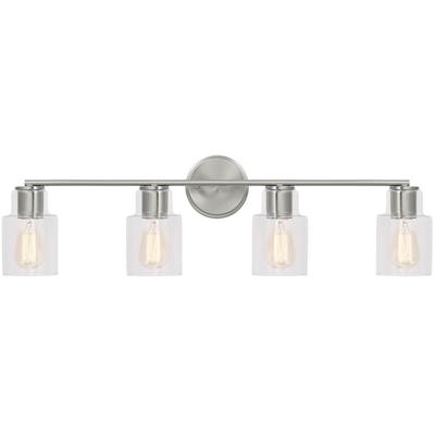 Generation Lighting Designers - Sayward 4-Light Bath Fixture - Brushed Steel - DJV1004BS