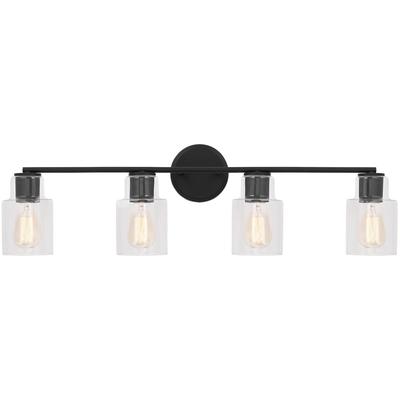 Generation Lighting Designers - Sayward 4-Light Bath Fixture - Midnight Black - DJV1004MBK