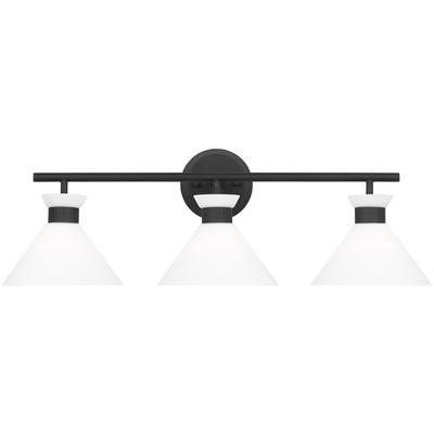 Generation Lighting Designers - Belcarra 3-Light Bath Vanity Fixture - Midnight Black - DJV1013MBK