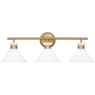 Generation Lighting Designers - Belcarra 3-Light Bath Vanity Fixture - Satin Brass - DJV1013SB