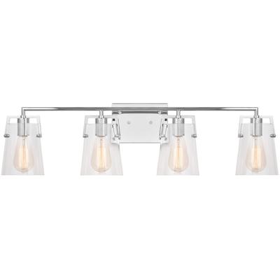 Generation Lighting Designers - Crofton 4-Light Bath Vanity Fixture - Chrome - DJV1034CH