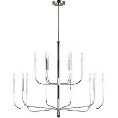 Generation Lighting Designers - Brianna Large Two-Tier Chandelier - Polished Nickel - EC10015PN