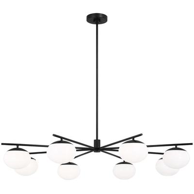 Generation Lighting Designers - Lune Extra-Large 8-Light Chandelier - Aged Iron - EC1258AI