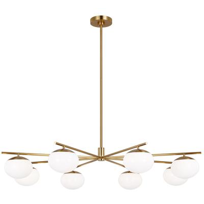 Generation Lighting Designers - Lune Extra-Large 8-Light Chandelier - Burnished Brass - EC1258BBS