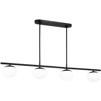 Generation Lighting Designers - Lune Large 6-Light Linear Chandelier - Aged Iron - EC1276AI