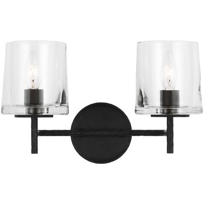 Generation Lighting Designers - Marietta 2-Light Vanity Light - Aged Iron - EV1002AI