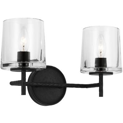 Generation Lighting Designers - Marietta 2-Light Vanity Light - Aged Iron - EV1002AI