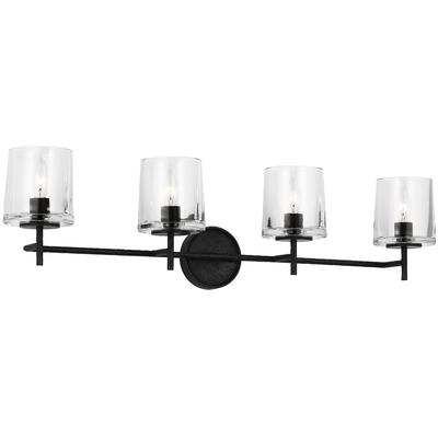 Generation Lighting Designers - Marietta 4-Light Vanity Light - Aged Iron - EV1004AI