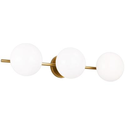 Generation Lighting Designers - Lune 3-Light Vanity Light - Burnished Brass - EV1013BBS