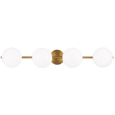 Generation Lighting Designers - Lune 4-Light Vanity Light - Burnished Brass - EV1014BBS