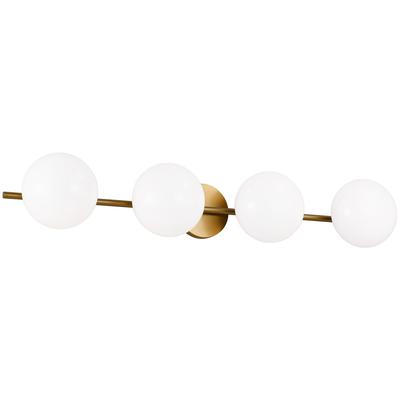 Generation Lighting Designers - Lune 4-Light Vanity Light - Burnished Brass - EV1014BBS