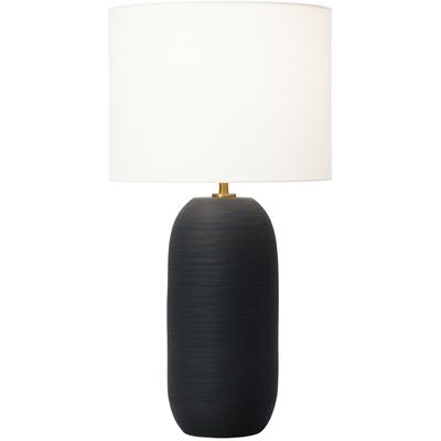 Generation Lighting Designers - Fanny Slim Table Lamp - Rough Black Ceramic - HT1061RBC1