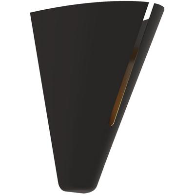 Generation Lighting Designers - Cambre Small LED Sconce - Midnight Black/Burnished Brass - KW1141MBKBBS-L1