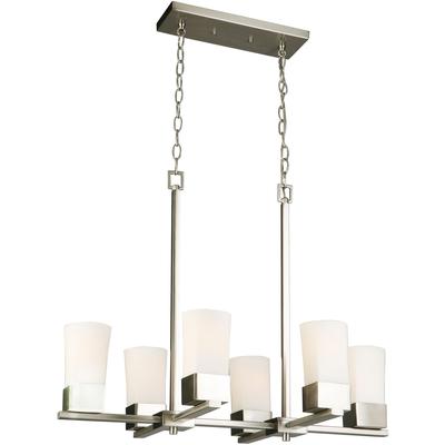 EGLO - Ciara Springs 6-Light Multi-Light Pendant - Brushed Nickel - 202857A