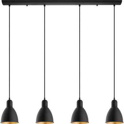 EGLO - Priddy 2 4-Light Linear Pendant - Black - 203445A