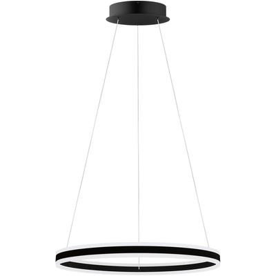 EGLO - Tonarella 2-Light Integrated LED Circular Open Pendant - Black - 203649A