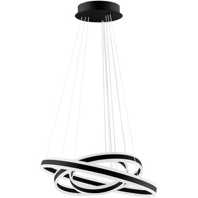 EGLO - Tonarella 3-Light LED Circular Open Pendant - Black - 203651A