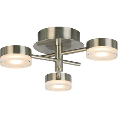 EGLO - Transton 3-Light Integrated LED Ceiling Light - Brushed Nickel - 203971A