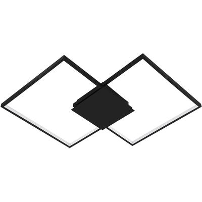 EGLO - Milanius 1-Light Integrated LED Ceiling/Wall Light - Matte Black - 204051A