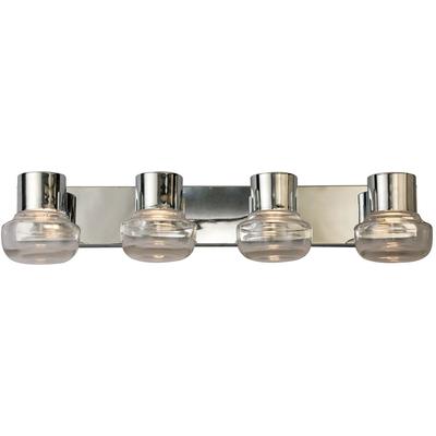 EGLO - Belby 4-Light Integrated LED Vanity Light - Chrome Shades - 204453A
