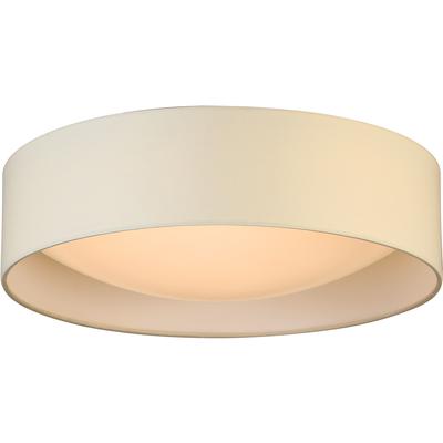 EGLO - Orme Integrated LED 16" Ceiling Light - White Fabric Shade  - 204723A