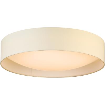EGLO - Orme Integrated LED 20" Ceiling Light - White Fabric Shade  - 204726A