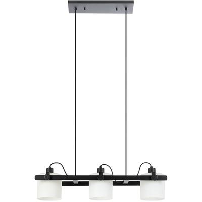 EGLO - Drummond 3-Light Linear Pendant - Black - 204941A