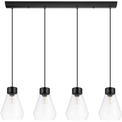 EGLO - Montey 4-Light Linear Pendant - Matte Black - 205322A