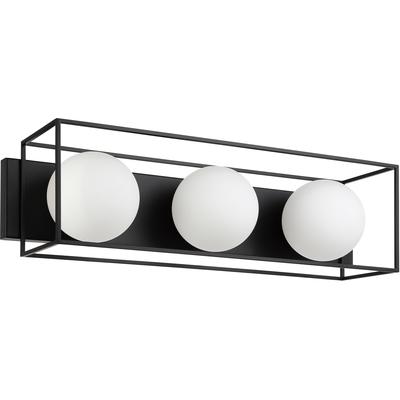 EGLO - Grayson 3-Light Vanity Light - Matte Black - 205351A