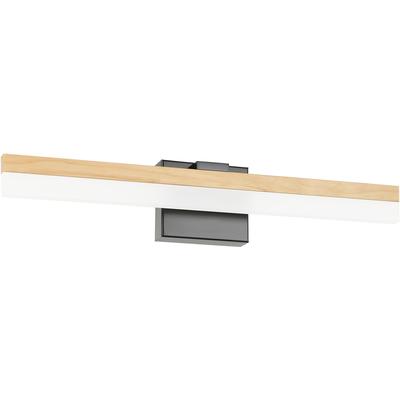 EGLO - Palmital 1-Light Integrated LED Vanity Light - Natural Wood/Black - 205525A