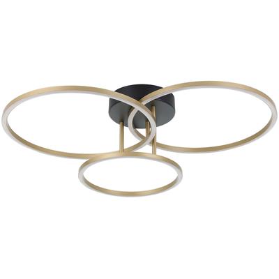 EGLO - Boyal 2 3-Light Integrated LED Ceiling Light - Black - 205745A