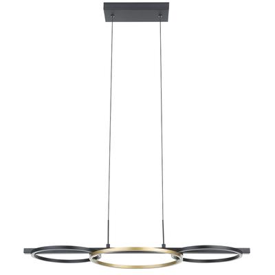 EGLO - Boyal 2 3-Light Integrated LED Pendant - Black - 205746A