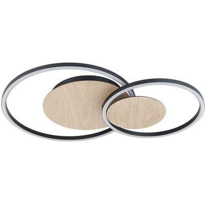 EGLO - Palma 2-Light Integrated LED Ceiling Light - Black - 205747A