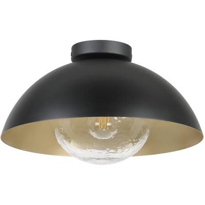 EGLO - Dyal 1-Light Ceiling Light - Black/Gold - 205816A