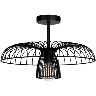 EGLO - Champerico 1-Light Dual Mount Ceiling/Pendant Light - Black - 206263A