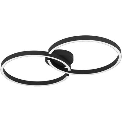 EGLO - Amandolo Integrated LED 3 CCT Ceiling/Wall Light - Structured Black - 206284A