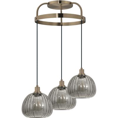 EGLO - Ballelo 3-Light Cascaded Pendant - Brushed Gold - 206358A