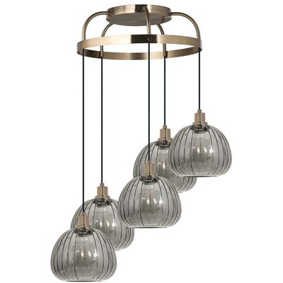 EGLO - Ballelo 5-Light Cascaded Pendant - Brushed Gold - 206361A